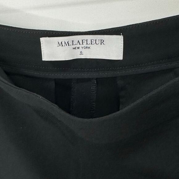MM LaFleur Dupont Pant Black Relaxed Fit Straight Leg Trouser size 6 - Picture 9 of 10